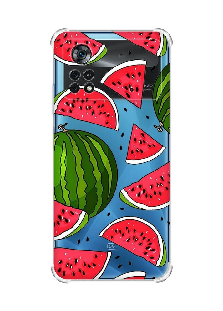 Чохол з потовщеними кутами на Xiaomi Poco X4 Pro 5G:: Кавуни (принт 341) Creative (360657500)