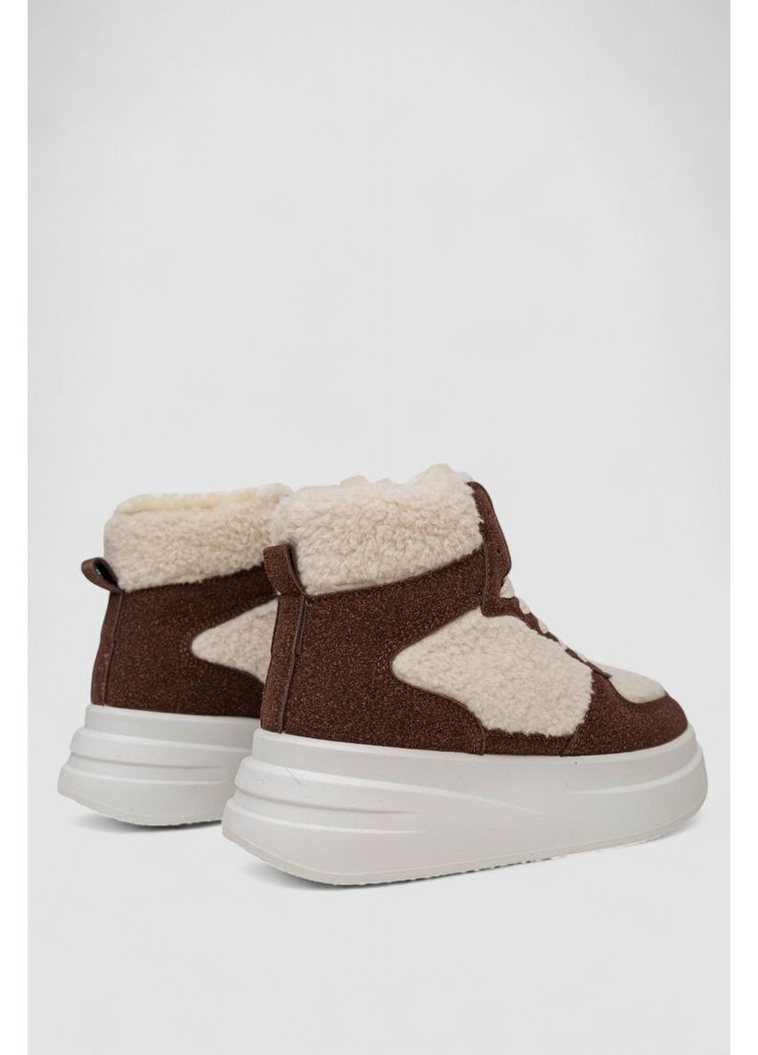 Кросівки жіночі зимові на хутрі хайтопи,, 248RLM20 Stilli коричневі всесезони (366031216)