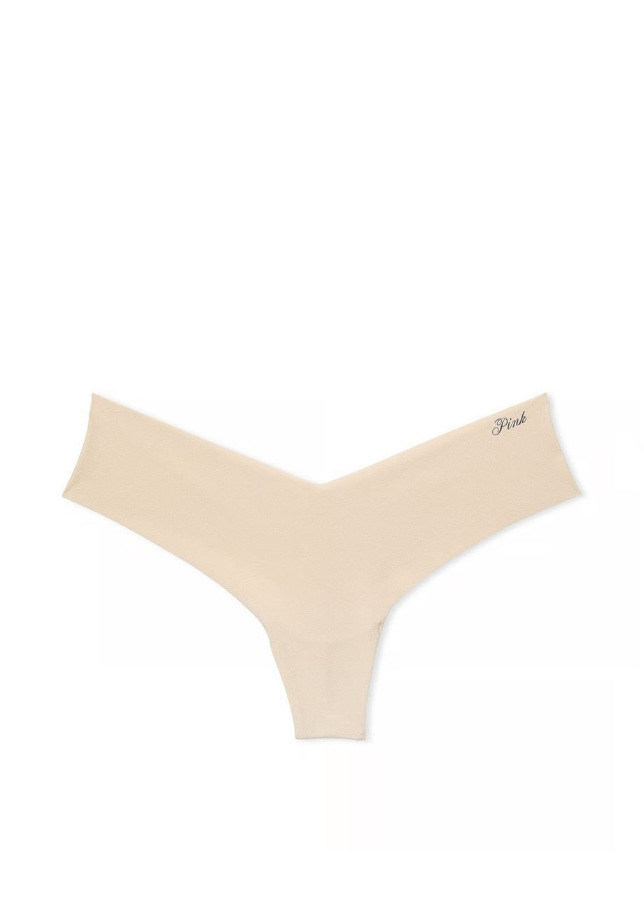 Бежевий демісезонний жіночі трусики-стрінги безшовні світло бежевіі, розмір s No Brand