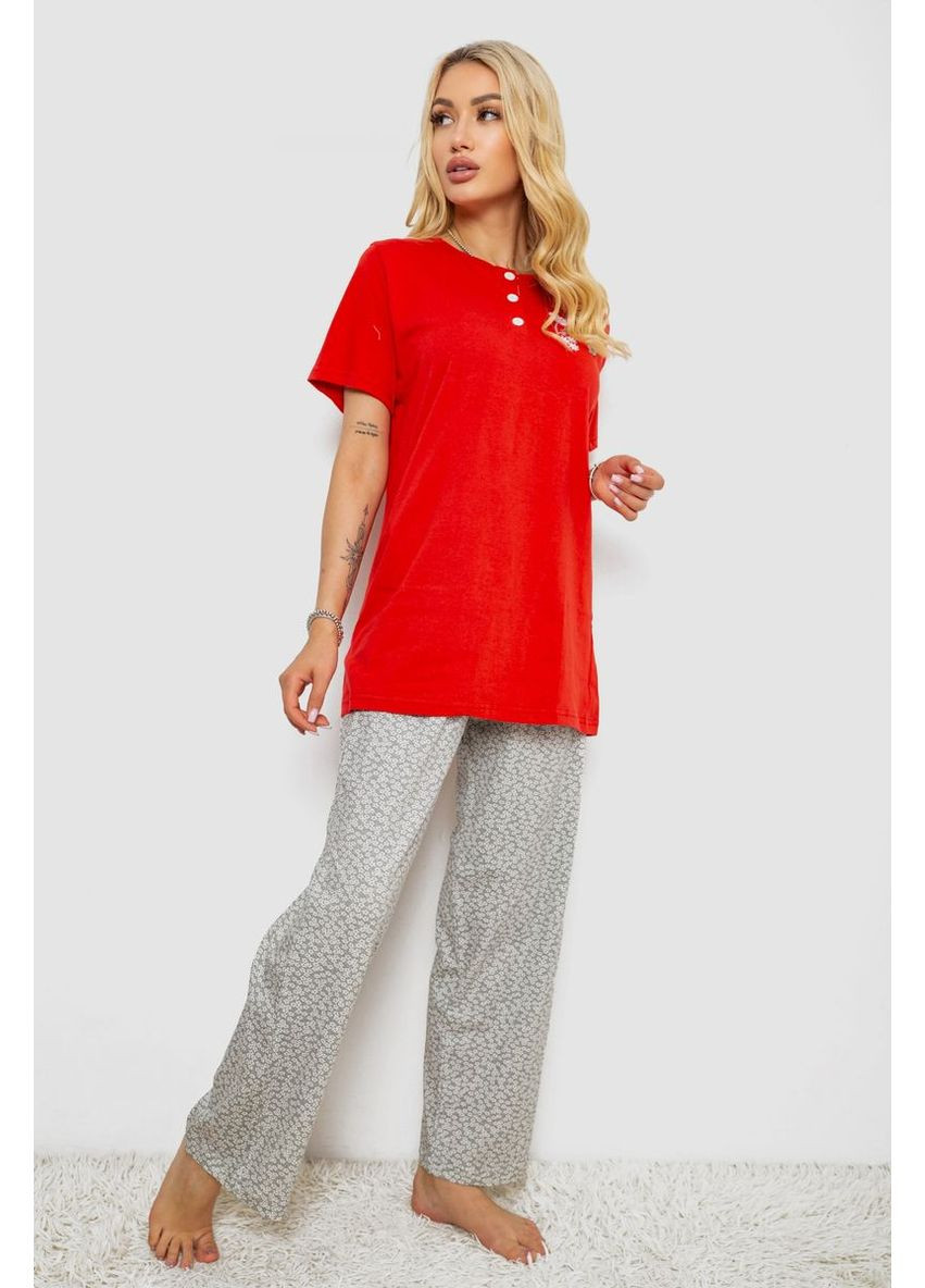Красная всесезон пижама женская с принтом Sport Line