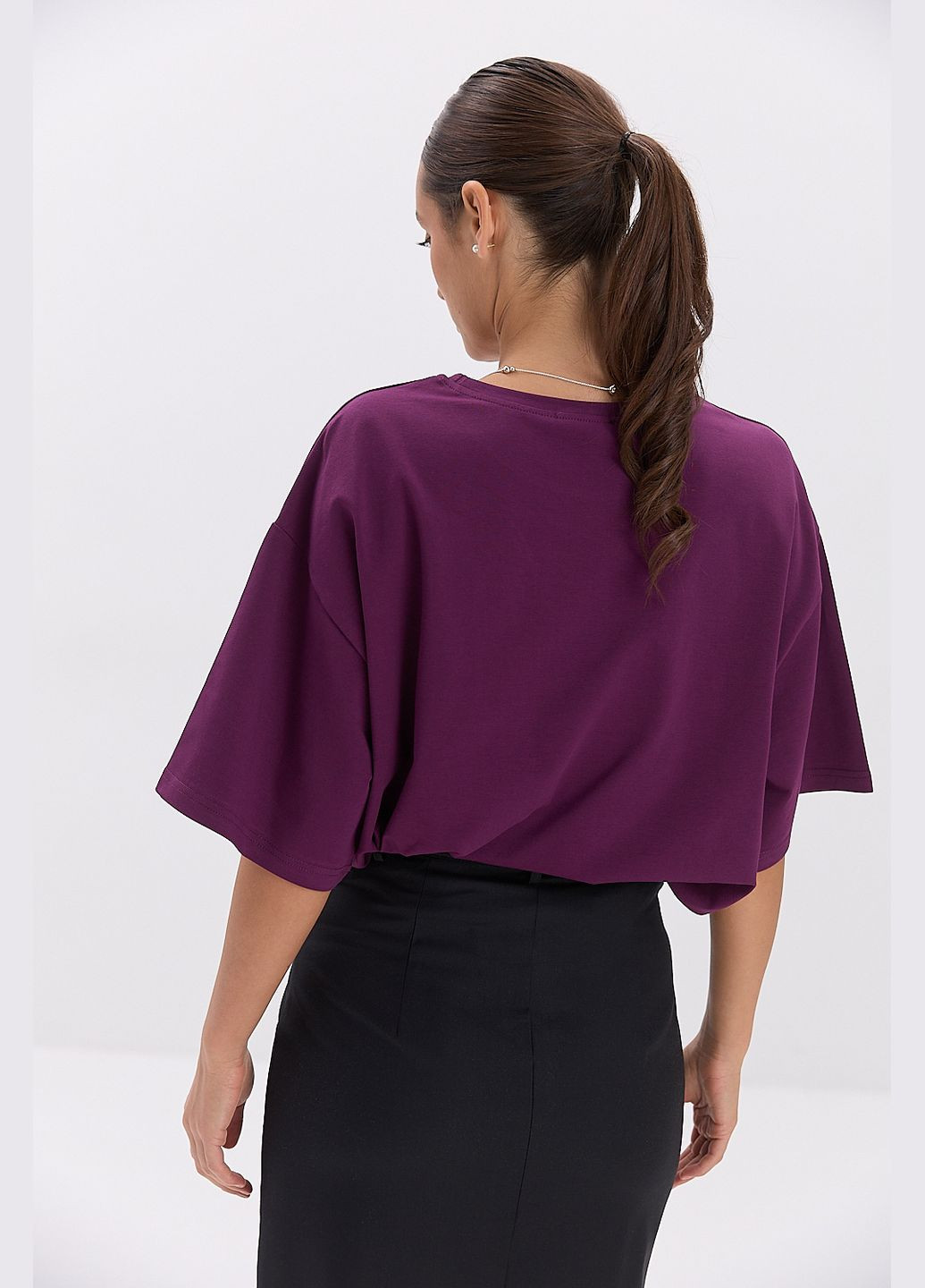 Женская oversize футболка коричневого цвета Arjen - (317233876)