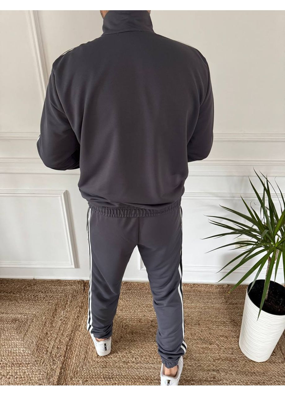 Графітовий демісезонний чоловічий спортивний костюм із двунитки брючний Україна