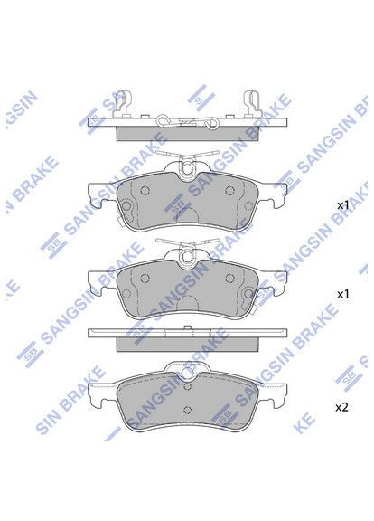 Колодки тормозные дисковые ЗАДН TOYOTA YARIS (_P13_) 1.3 2010.12- HQ SP1632 HI-Q (362607242)