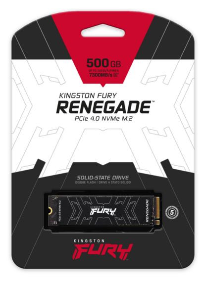 SSD накопитель Fury Renegade PCIe 4.0 NVMe M.2 500GB Kingston (278365763)