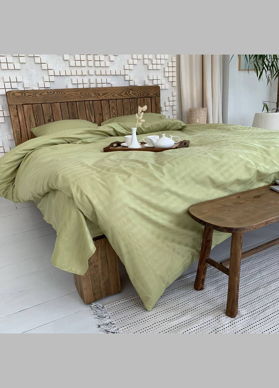 Семейный КПБ микро страйп сатин "Лайм" (145х210, 70х70) Glav Textile (297365372)