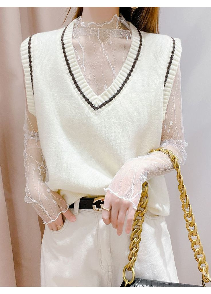 Біла прозора кофтинка (30к020) No Brand