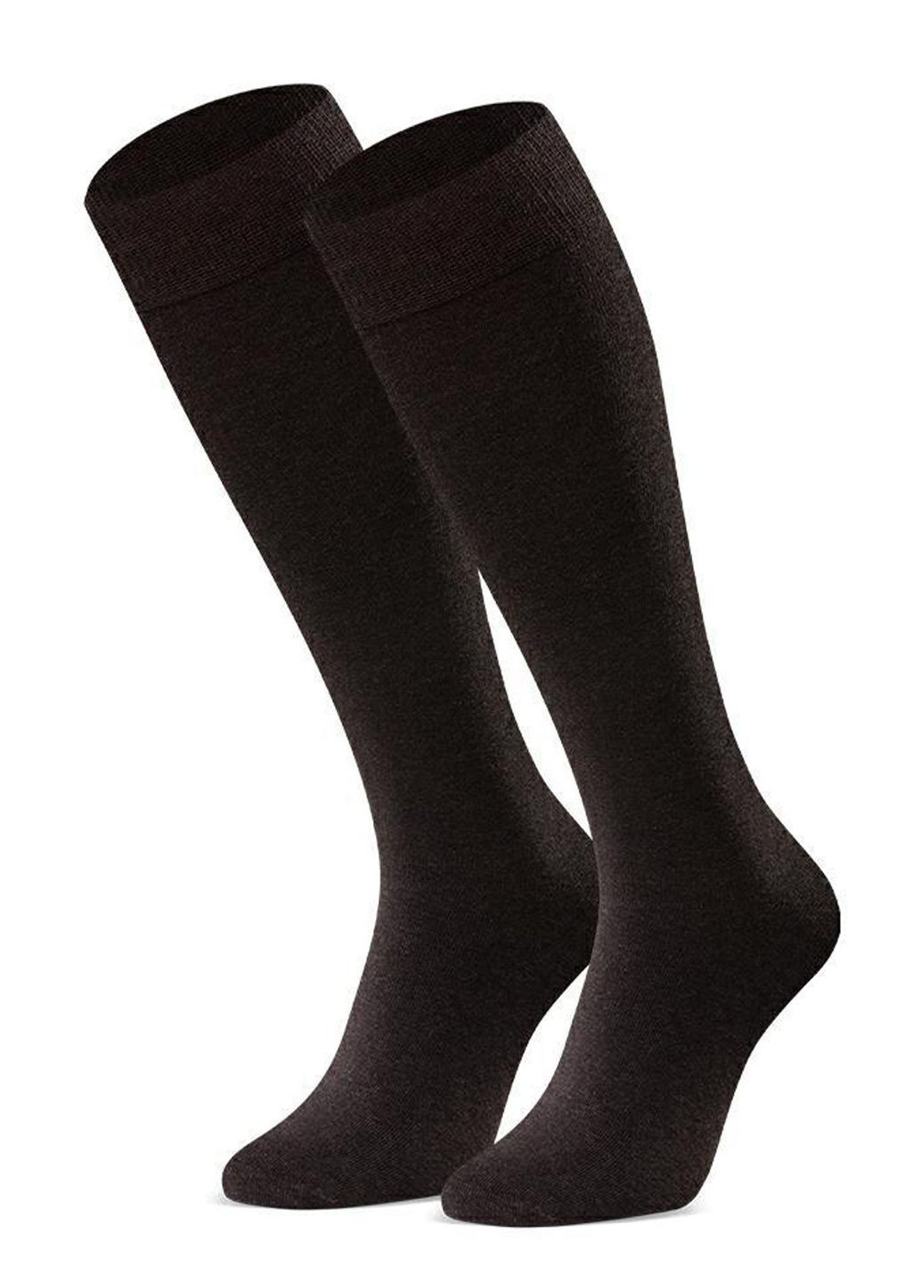 Коричневые высокие носки-гольфы мужские из шерсти мериноса 008 merino wool Steven (369503181)