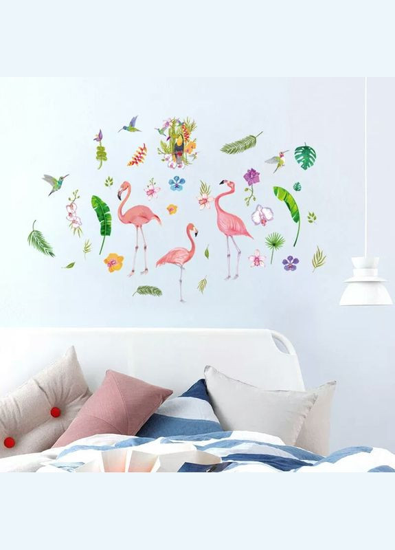 Виниловая наклейка в детскую Три фламинго (лист 60 х 90 см) Б414 No Brand (302241841)