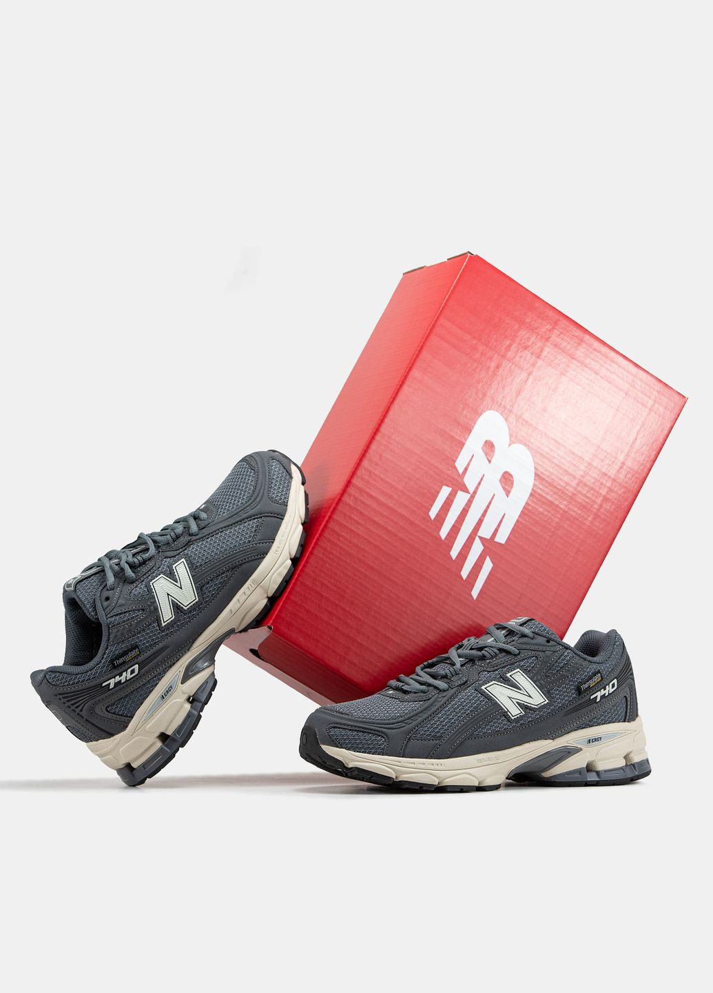 Серые зимние кроссовки зимние мужские new balance 740 thinsulate winter gray beige termo gore-tex | нью беланс 740 серые бежевые термо No Brand