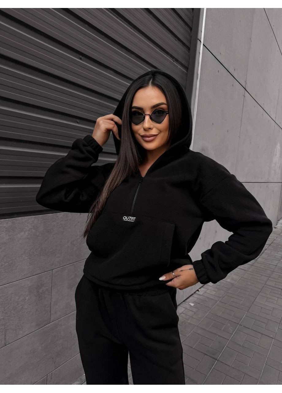 Жіночий теплий флісовий костюм із капюшоном No Brand (364550237)