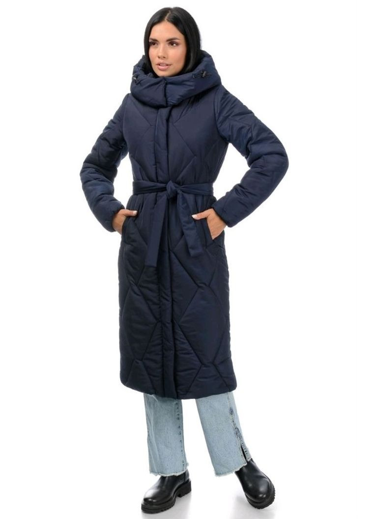 Синяя зимняя женская зимняя куртка молодёжная SK