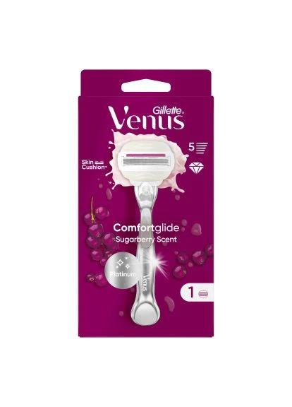 Бритва Venus Comfortglide Sugarberry Plus Olay з 1 змінним картриджем (8700216130516) Gillette Venus Comfortglide Sugarberry Plus Olay з 1 змінни (389999026)