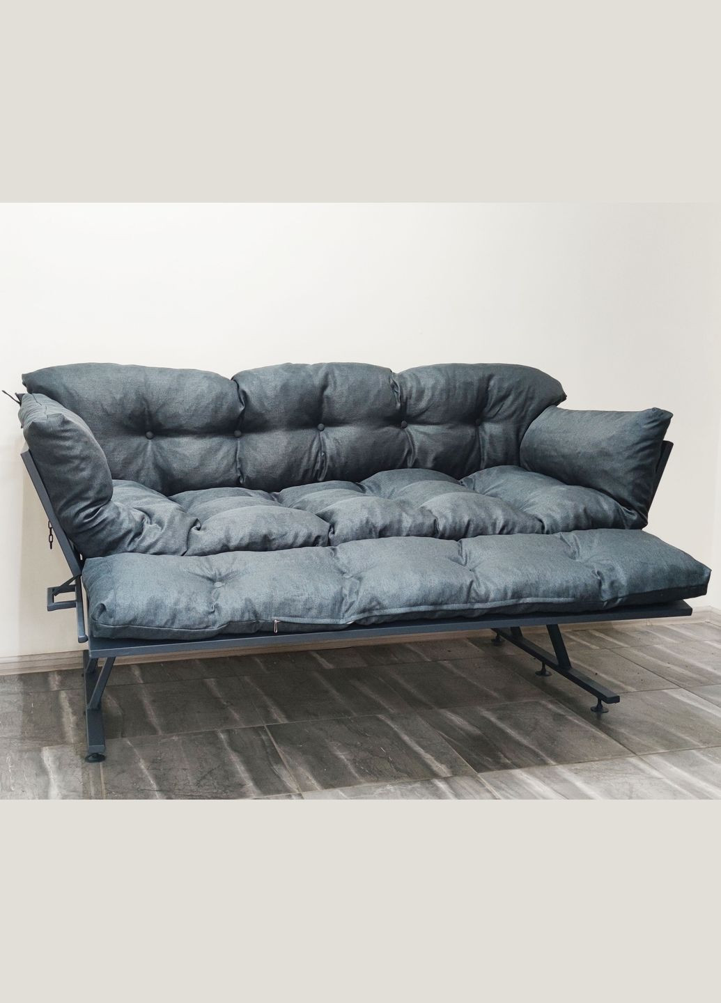 Диван розкладний з подушками (графіт) Троян (346531839)