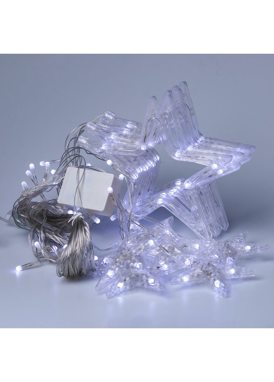 Гірлянда штора Зірки 108 LED світлодіодна для прикраси свят та інтер'єру декоративне освітлення ProDobro (364190823)