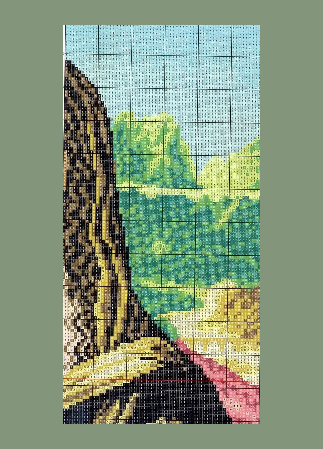 Набор для вышивания по нанесённой на канву схеме "Mona Lisa 2 ".AIDA 14CT printed, 35*47см Joy Sunday (313613602)