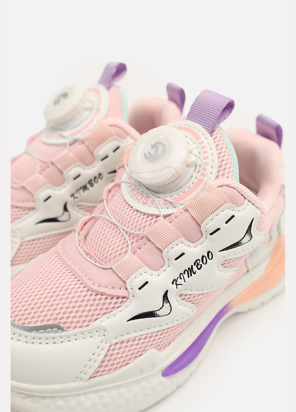 Рожеві осінні кросівки для дівчинки, на пласкій підошві колір рожевий цб-00273966 Kimboo