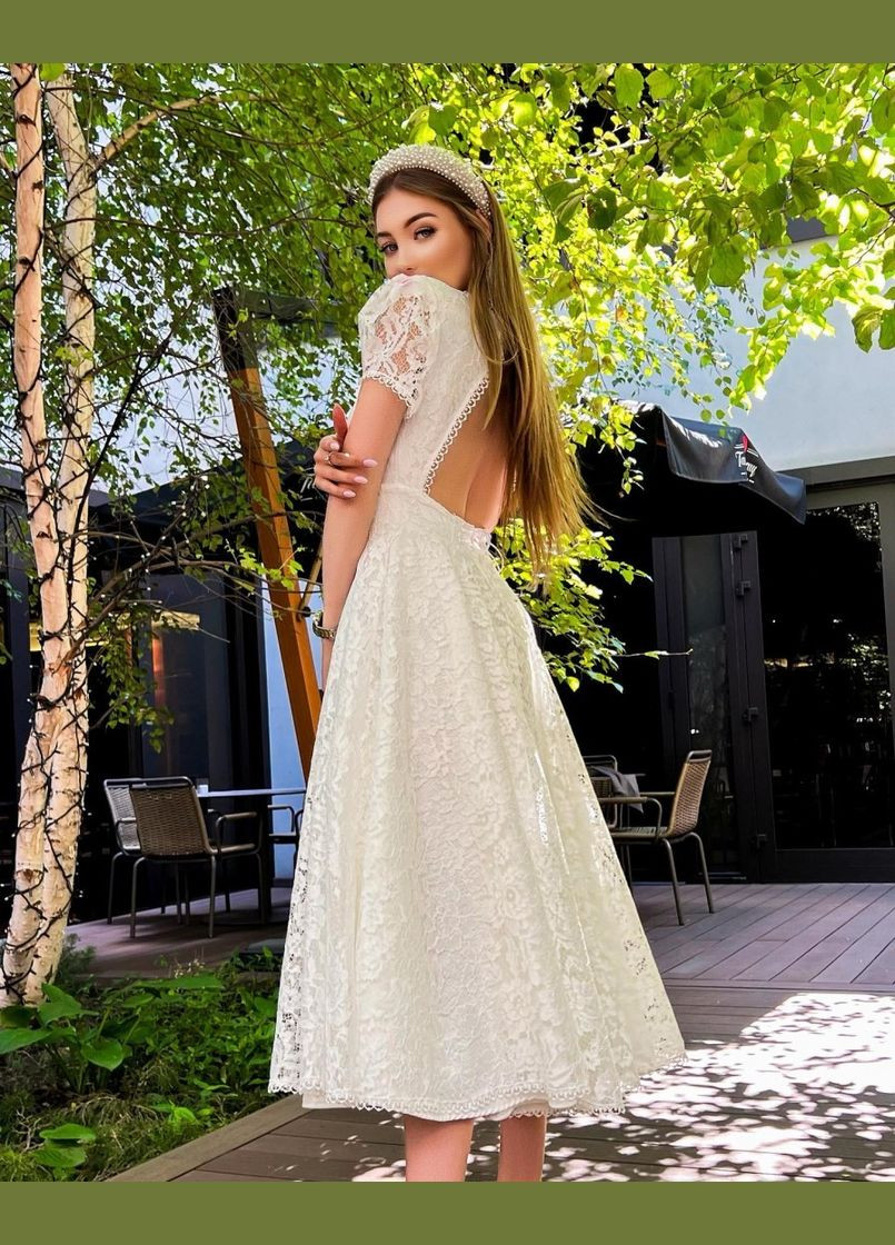 Білий коктейльна плаття а-силует Annita з квітковим принтом
