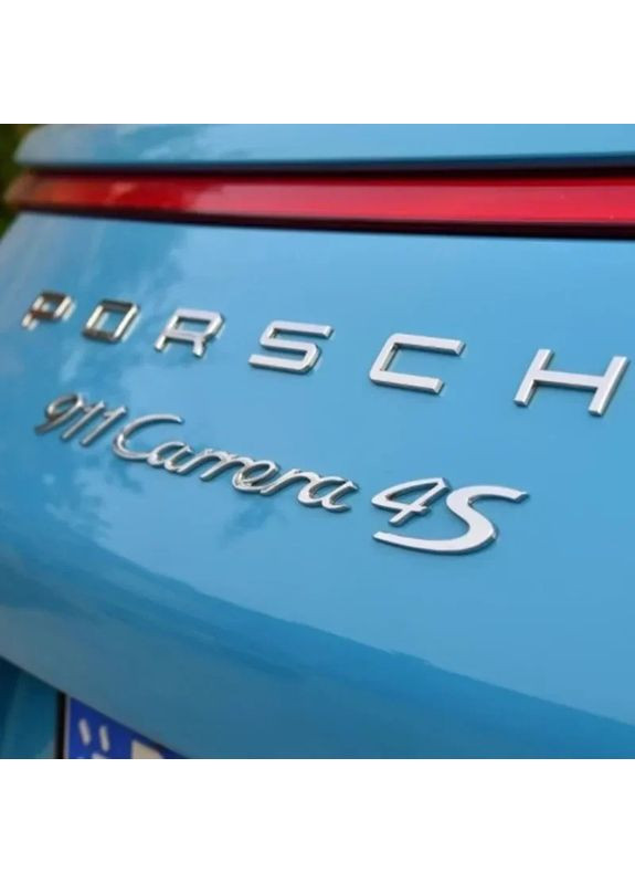 Емблема напис Carrera для 170х22мм ХРОМ пластик (на скотчі) Porsche (369611475)