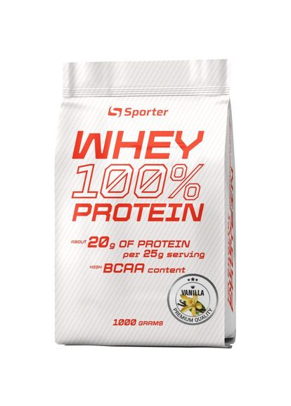 WHEY 100% PROTEIN 1kg сывороточный протеин Sporter (290254205)