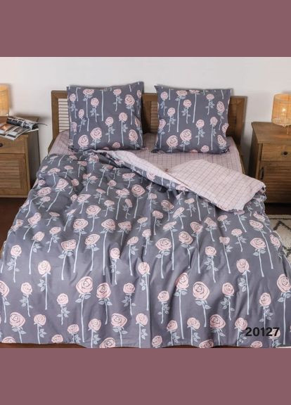 Комплект постільної білизни євро ранфорс 20127 100% бавовна Viluta (301907432)