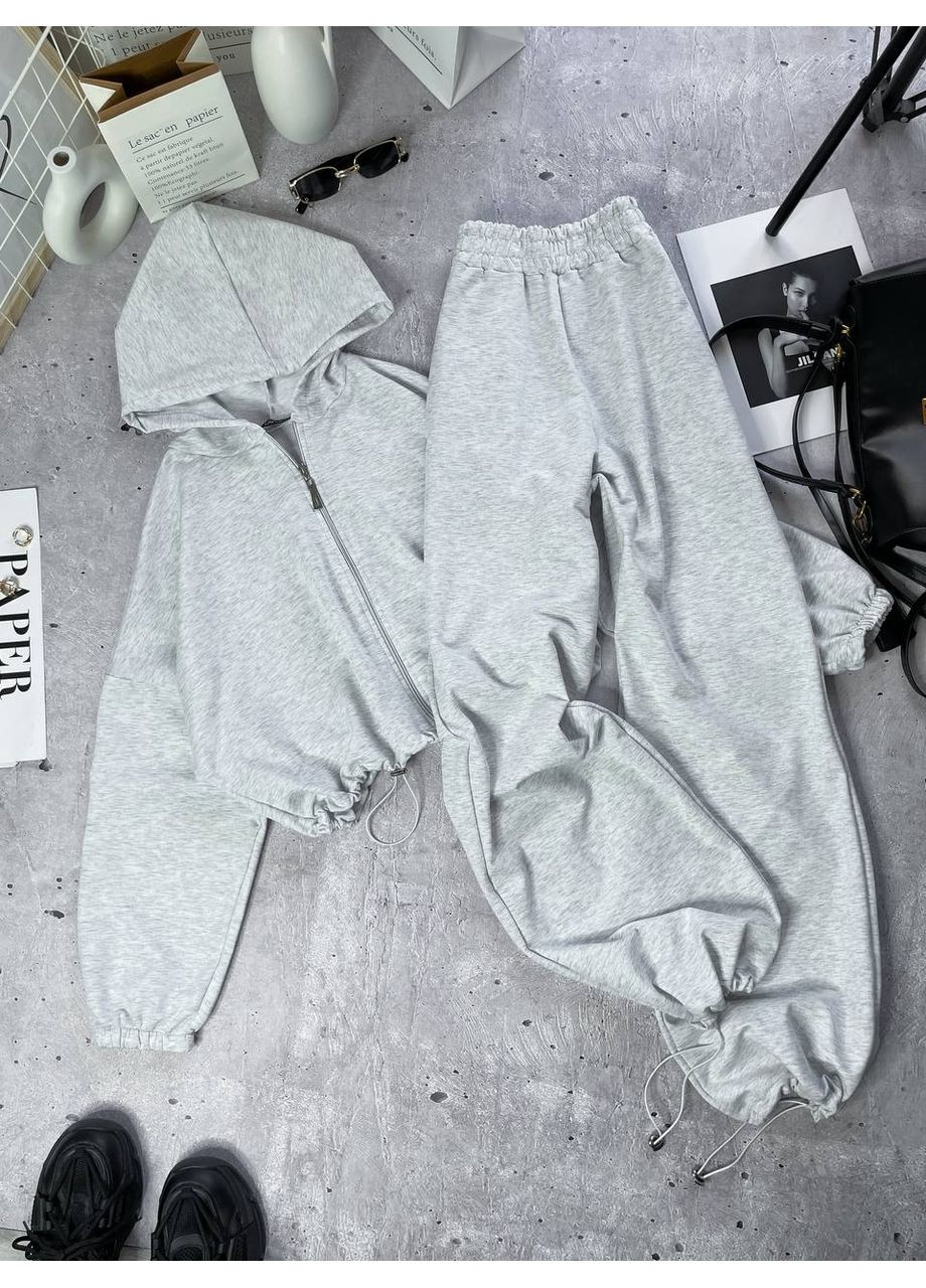 Жіночий спортивний костюм кроп-худі та штани-палаццо MonCher (361676603)