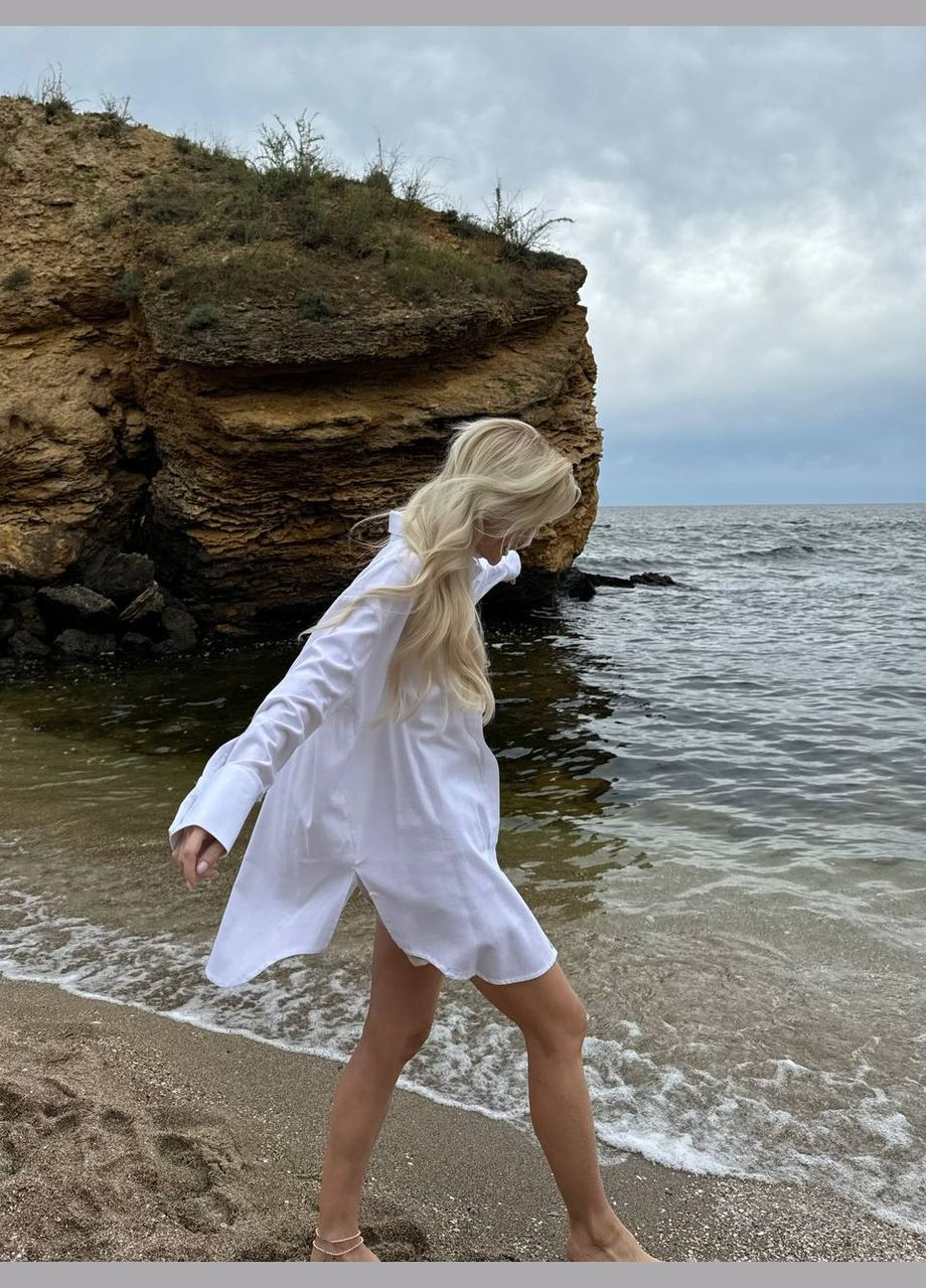 Белая кэжуал рубашка однотонная ZF inspire