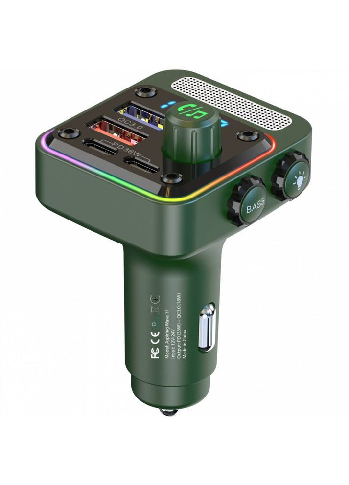 FM-трансмітер Wave 11 54W Green (WA.7002) Aspiring (316426974)