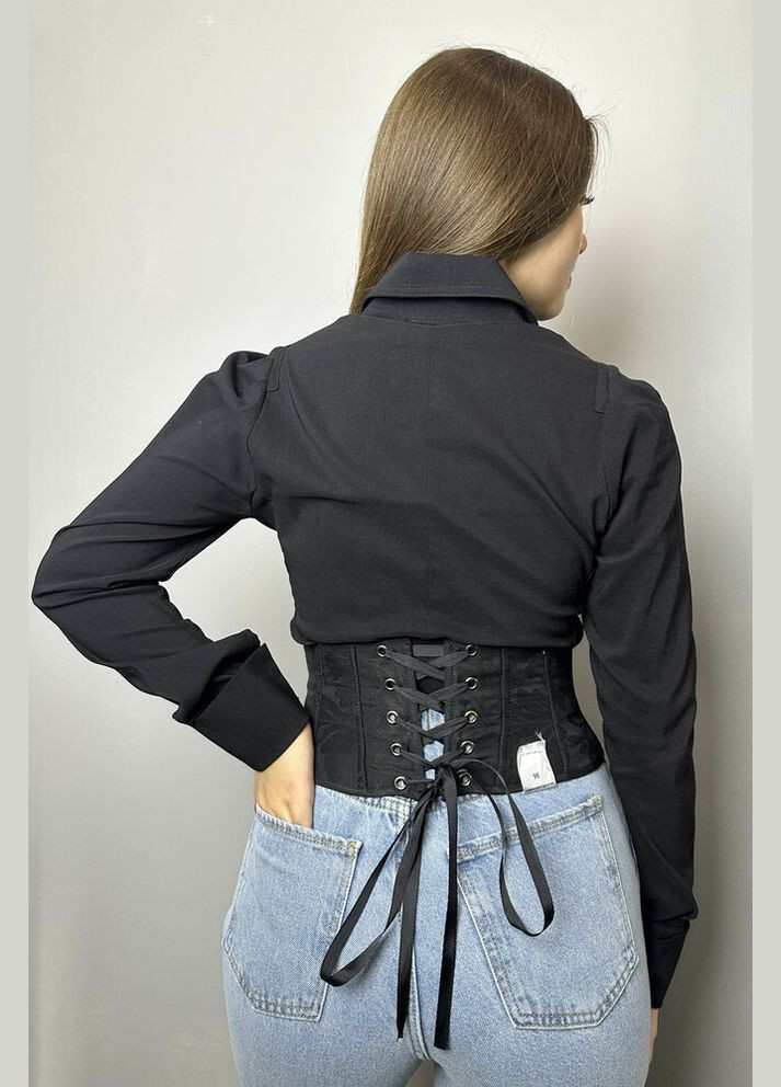 Корсет базовий жіночий чорний/ двосторонній MKGM107-4 Modna KAZKA (336933547)