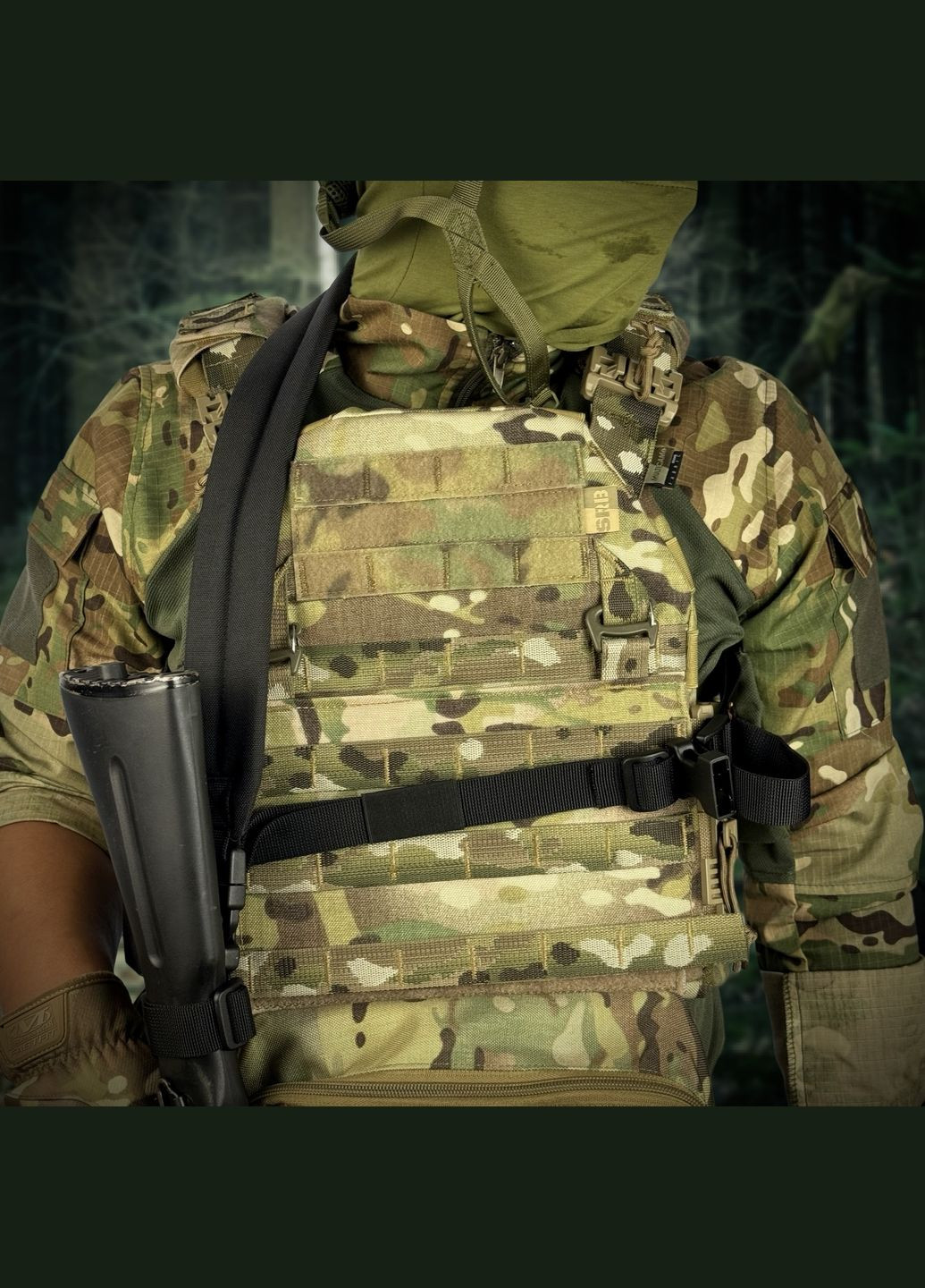 Ремень оружейный трехточечный с широким наплечником "" sling Чёрный RAGNAROK KRAKEN (305776845)