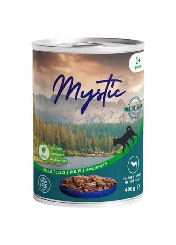 Jelly - Консервированный корм кусочки ягненка в желе для собак - 400 г Mystic (355237731)