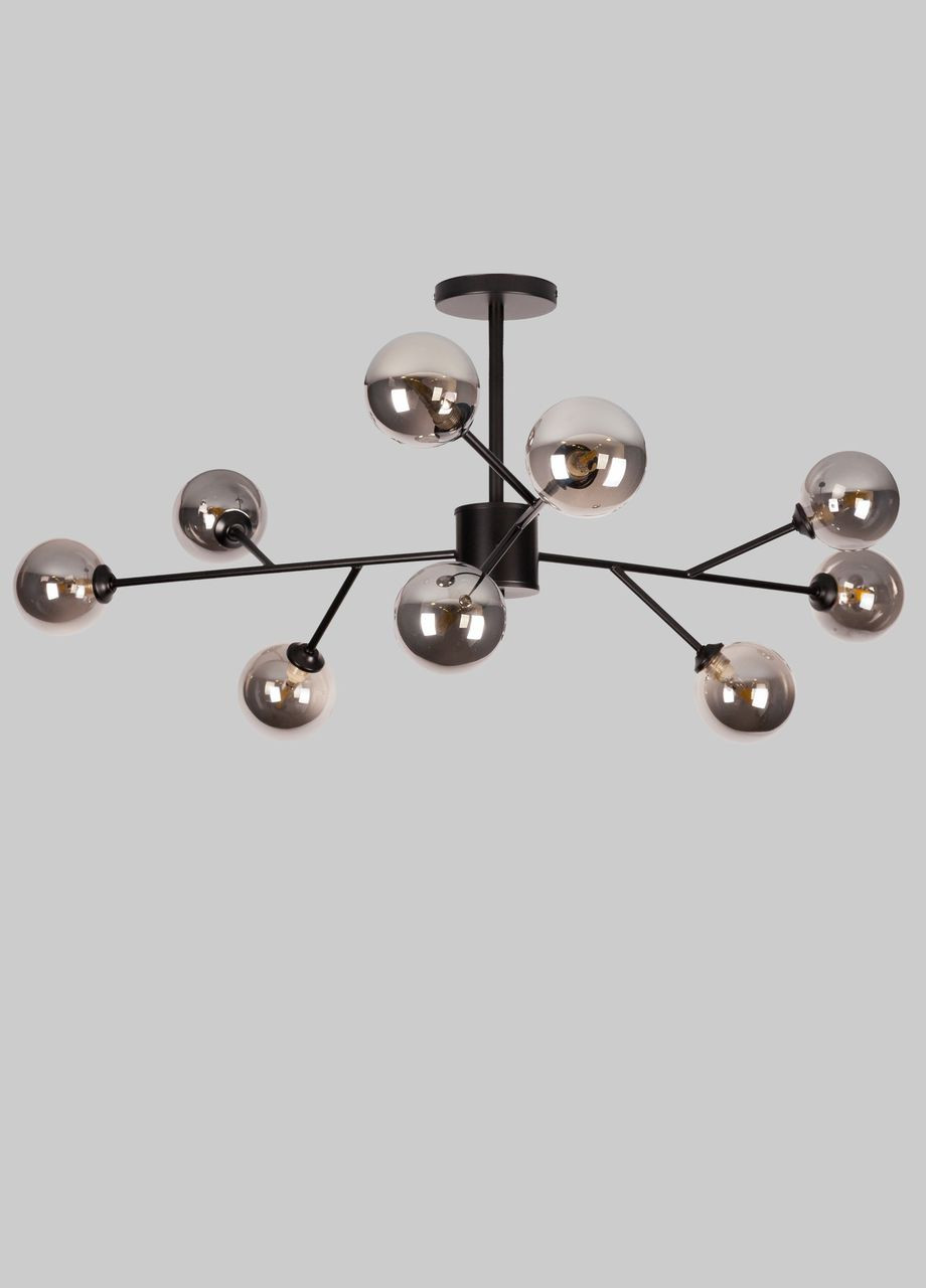 Чорна сучасна люстра на 9 ламп (52-9806-9 BK+BK) No Brand (370069536)