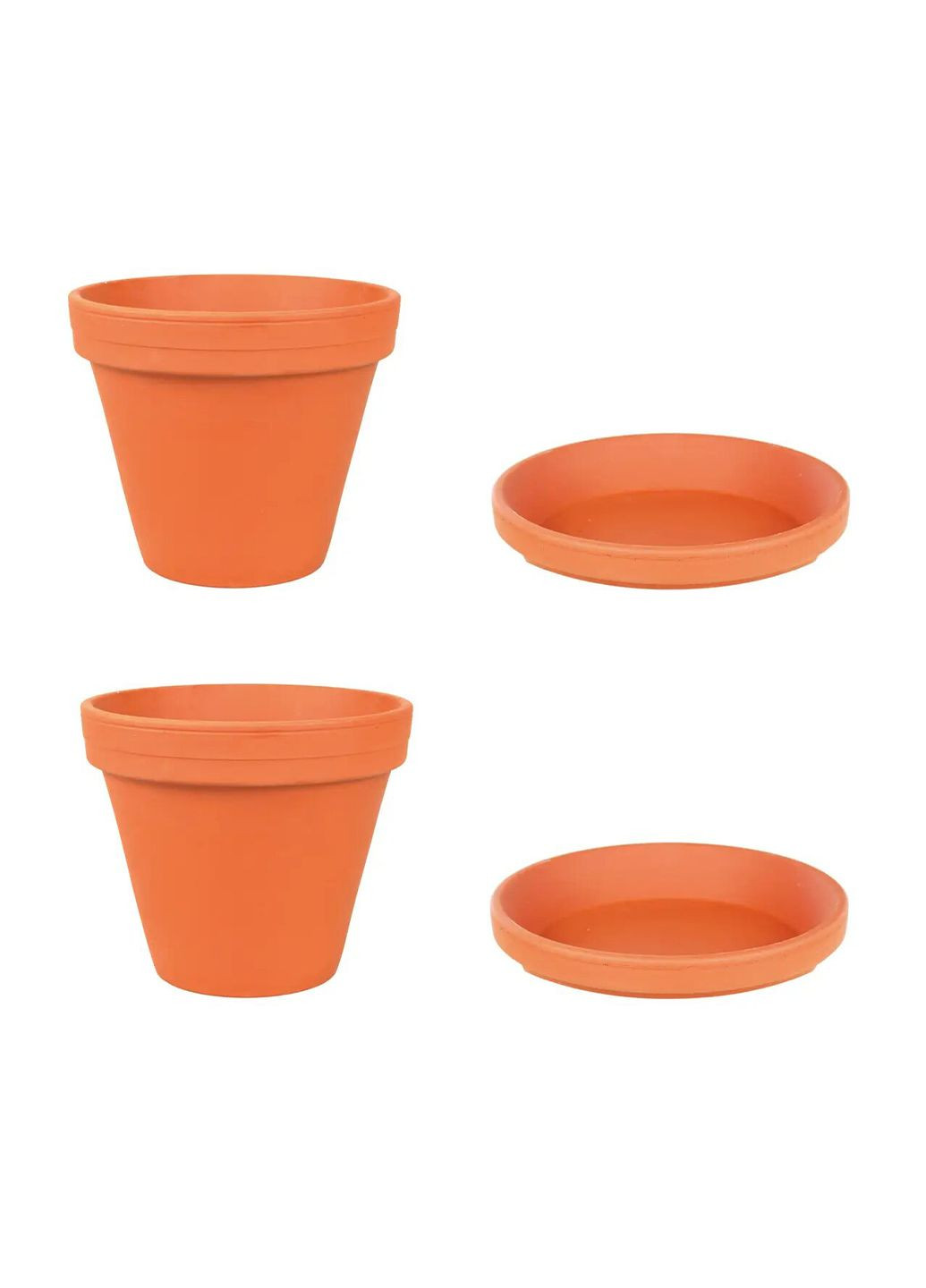 Комплект горшков классических (2+2) h12*d13*v0,9 котто керамика 2 шт. с подставками Spang (331782716)