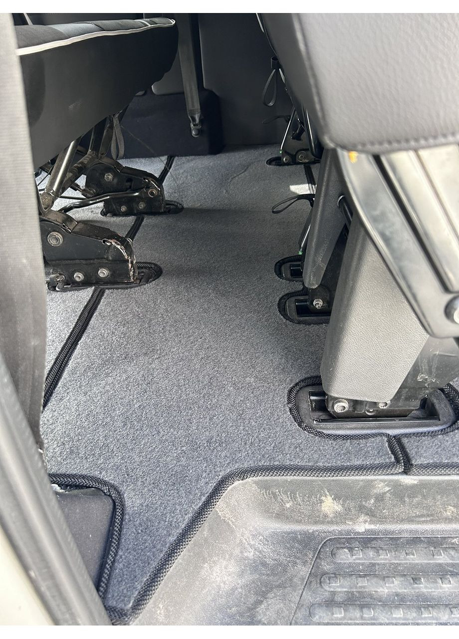 Ворсовые коврики в салон для Volkswagen T5 Сaravelle 3 ряд ( ПРЕМИУМ ворс) Beltex Transporter (360618461)