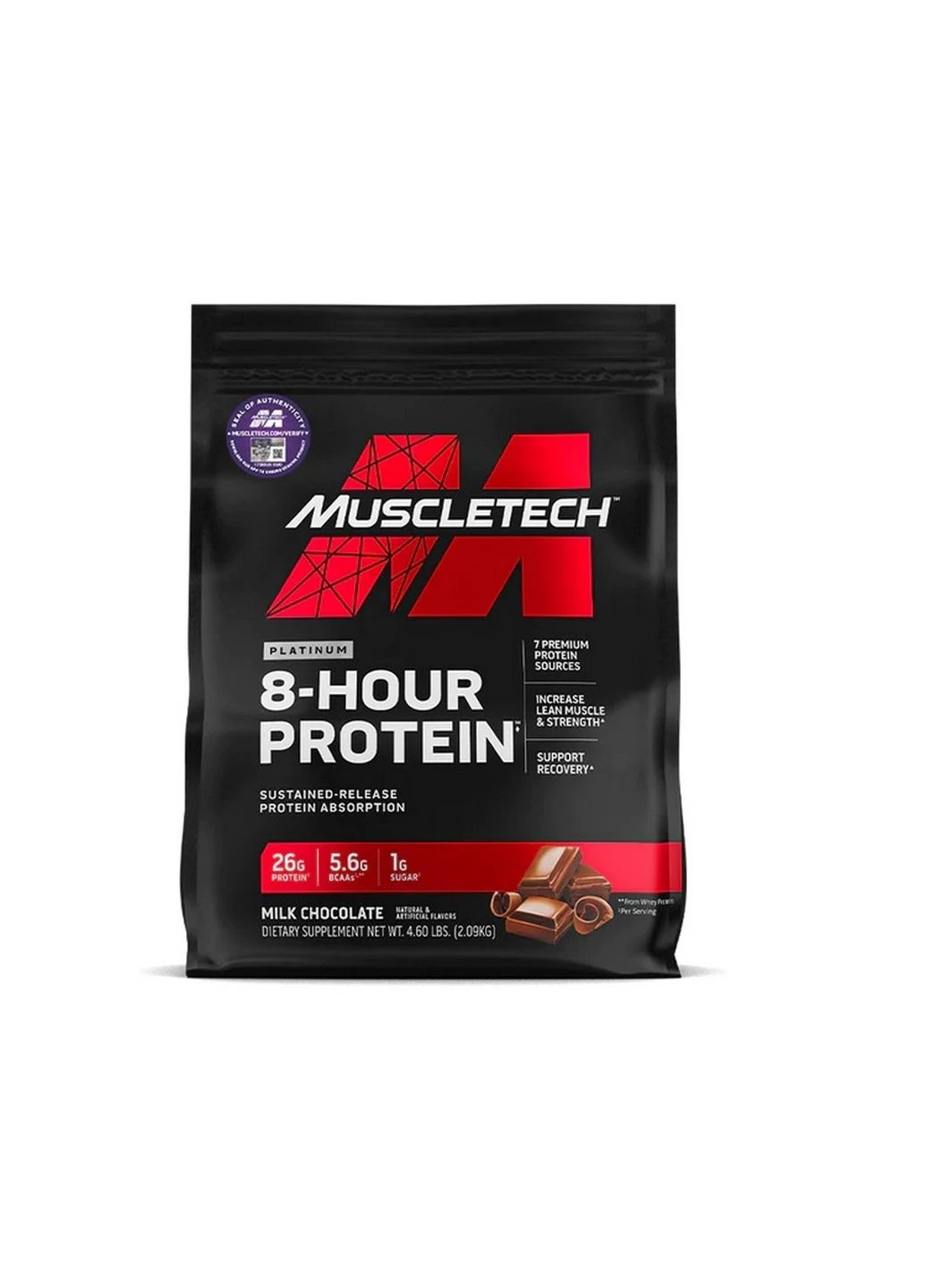 Протеин Platinum 8-Hour Protein, 2 кг Молочный шоколад Muscletech (294927088)