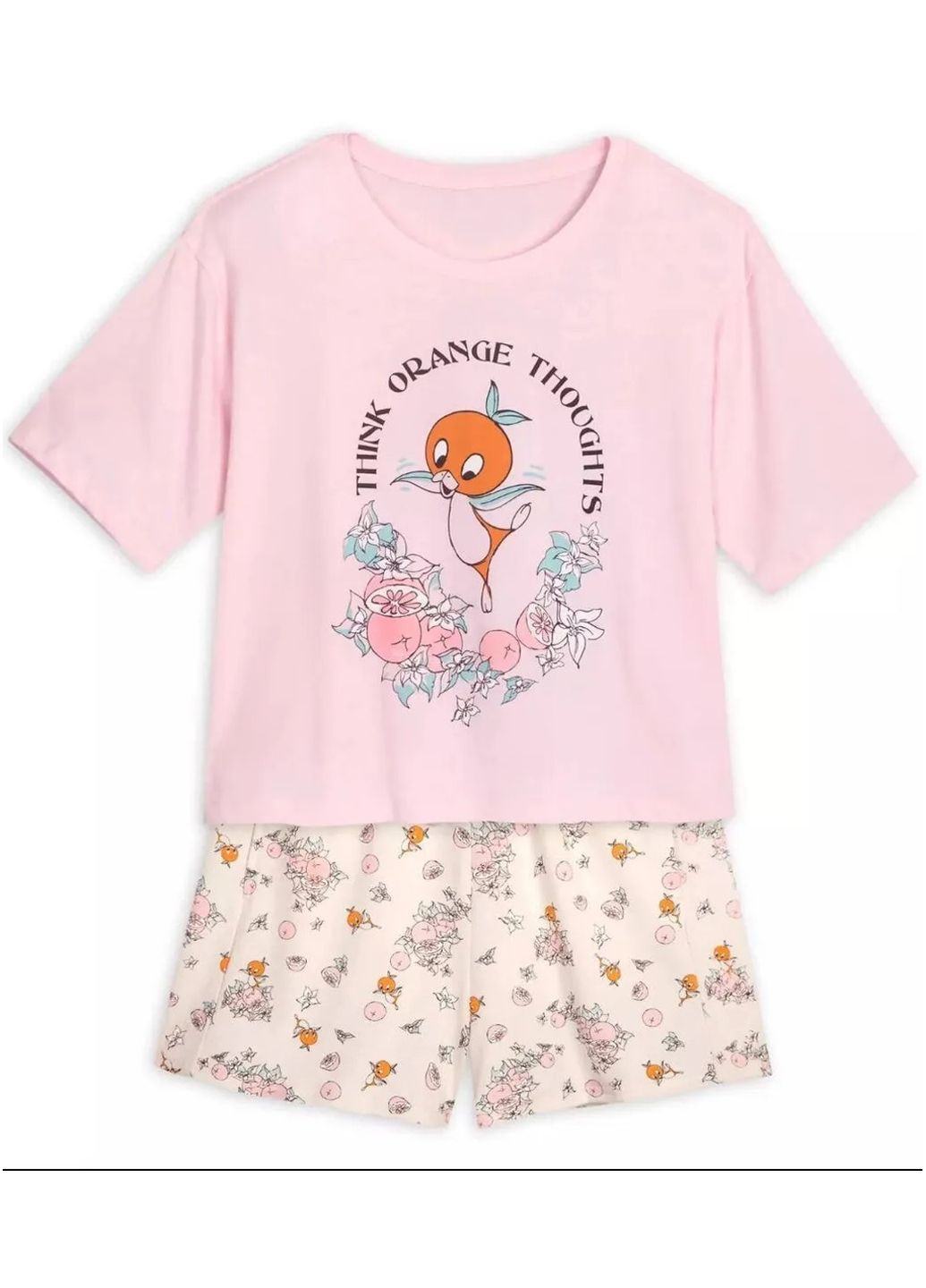 Розовая всесезон пижама футболка + шорты Disney