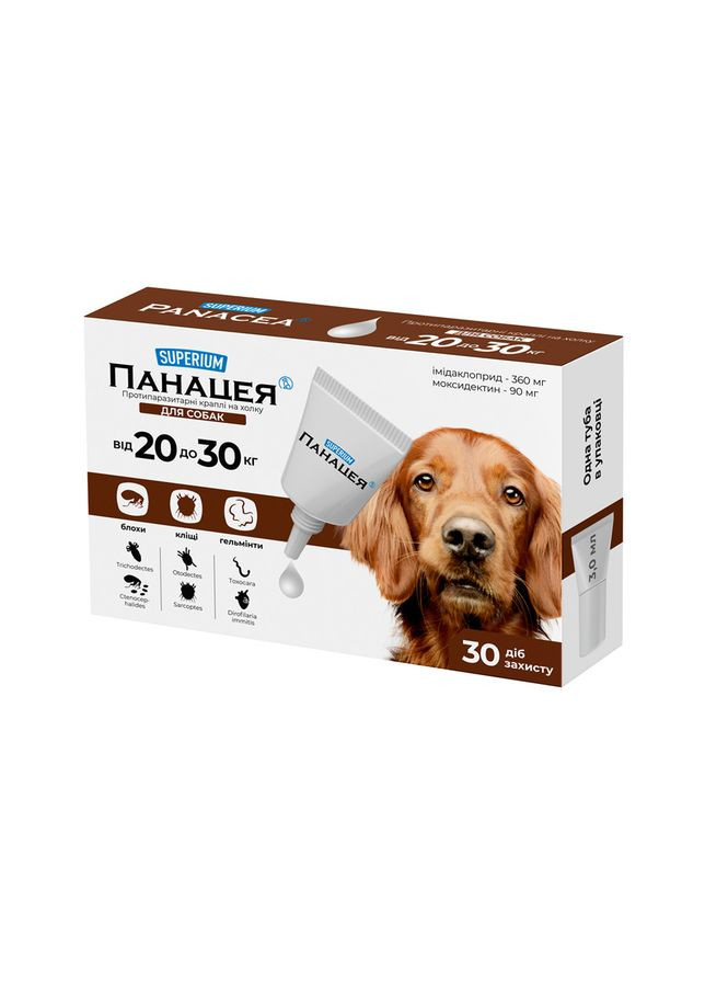 СУПЕРІУМ Панацея, протипаразитарні краплі на холку для собак, No Brand (363197781)