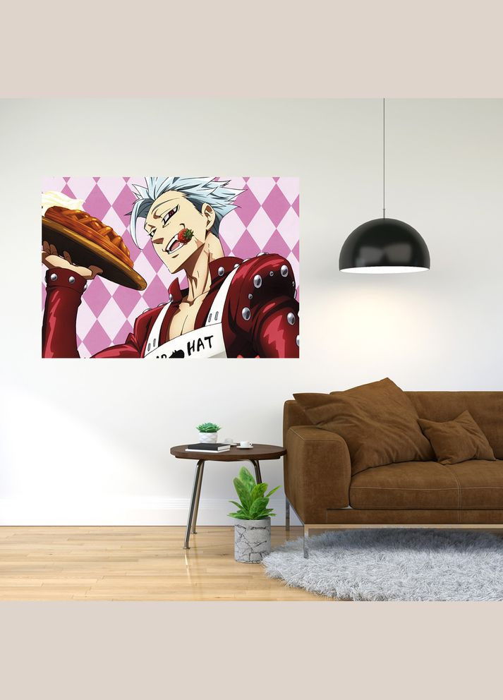 Плакат- з принтом Nanatsu no Taizai - Сім смертних гріхів (манга аніме) A4 А2 Кавун постер (316208980)