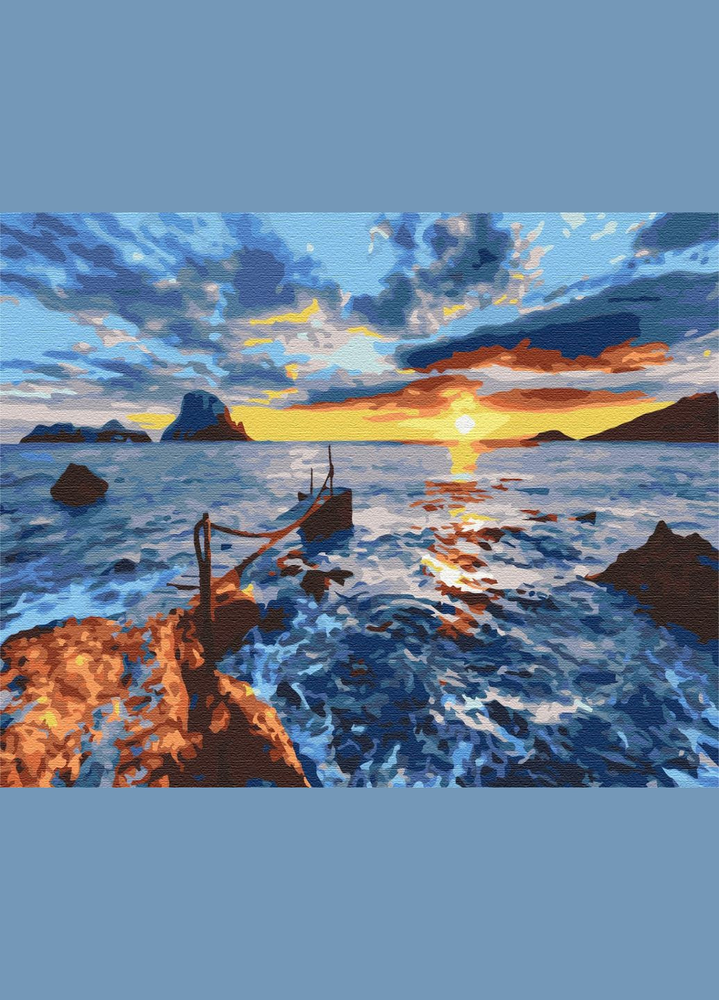 Картина по номерам На западе Картины пейзаж морская тематика 40*50см BS24594 Brushme (308987778)