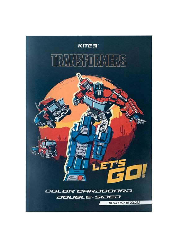 Картон кольоровий Transformers двосторонній, А4, 10 аркушів () Kite TF24-255 (346392639)