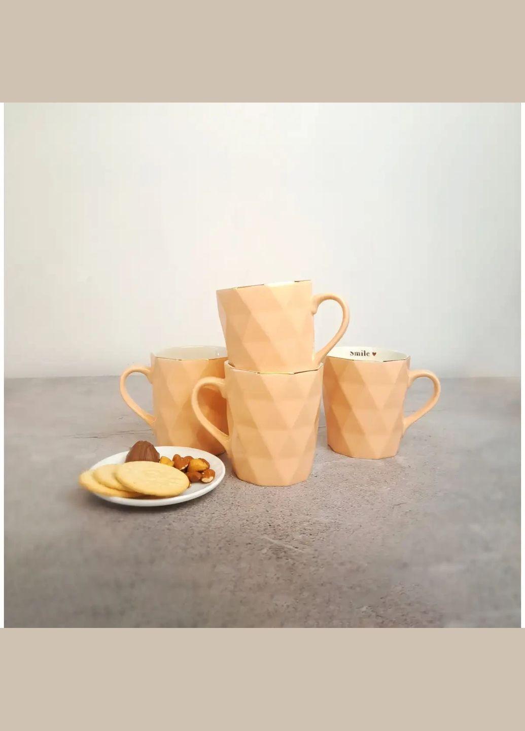 Чашка Крижана бежева 330 мл Vittora (342399086)