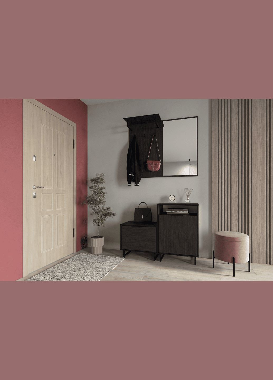 Вішалка з гачками для одягу від F-0001 Венге темний MORELI (338257524)