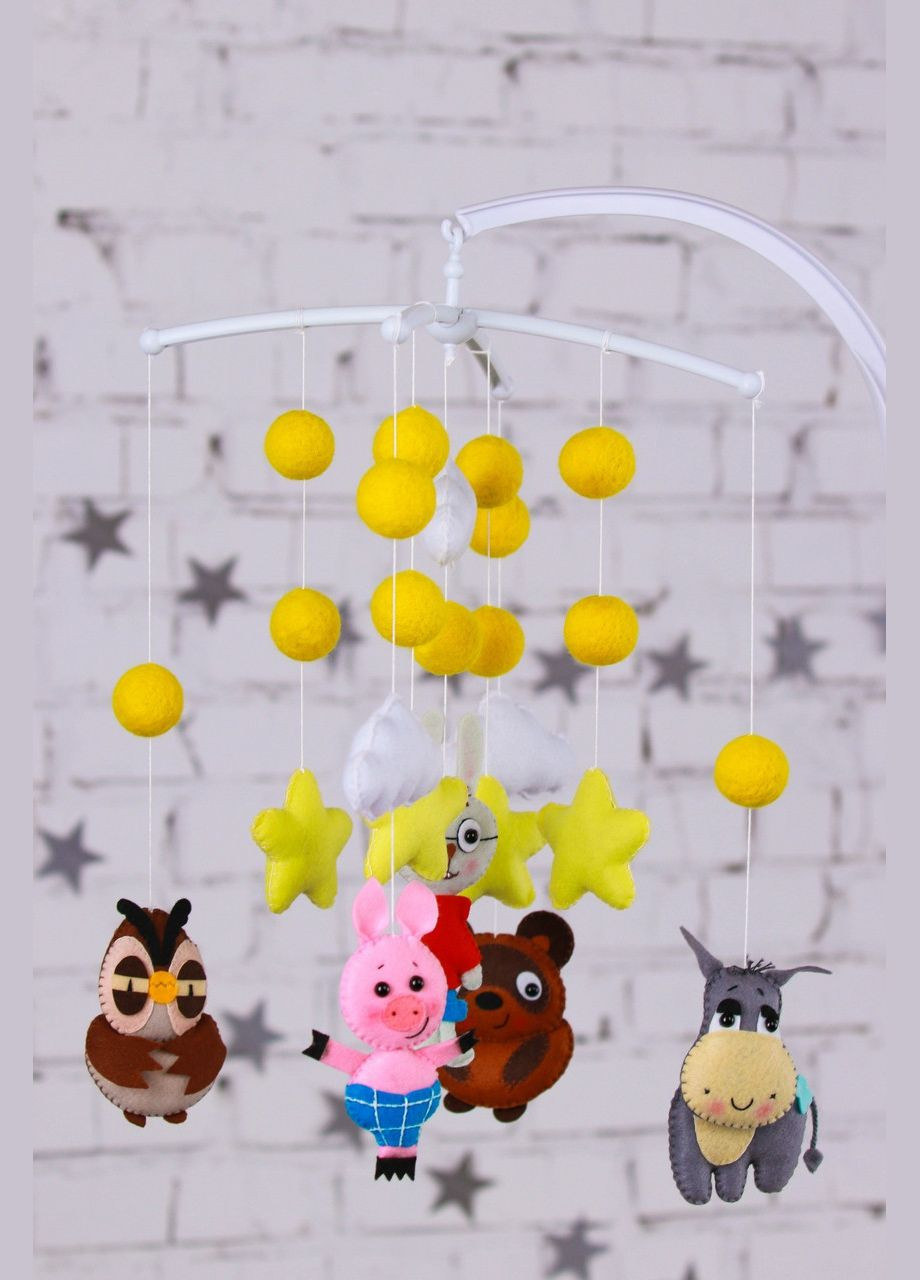 Дитячий музичний мобіль на ліжечко для немовлят WooolyWool "Вінні-Пух" з 35 мелодіями (М003) No Brand (342757815)