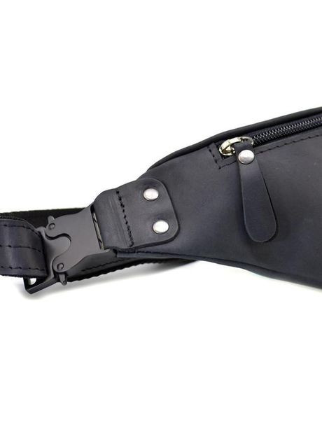 Сумка чоловіча на пояс через плече із натуральної шкіри середня Чорний 35295 TARWA (352165930)