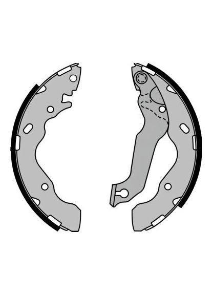 Колодки гальмівні барабанні (комплект 4 шт) Brembo (365243635)