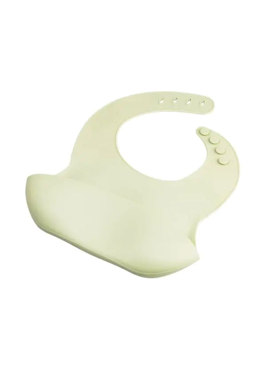 Дитячий набір силіконового посуду 7 предметів Зелений для годування малюка безпечний посуд для дітей ProDobro (364190727)