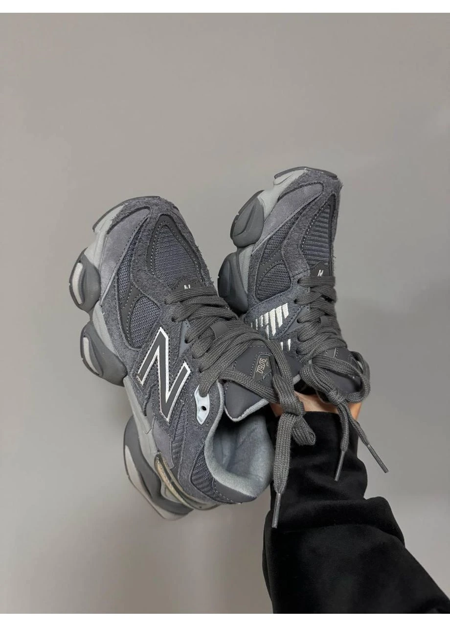 Кроссовки 9060 Grey Graphite New Balance 12697 комбинированные демисезоны (382862987)