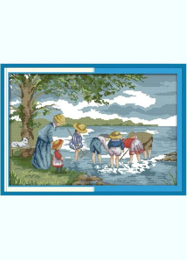 Набор для вышивания по нанесённой на канву схеме "Embrace". AIDA 14CT printed 43*31 см Joy Sunday (313613058)