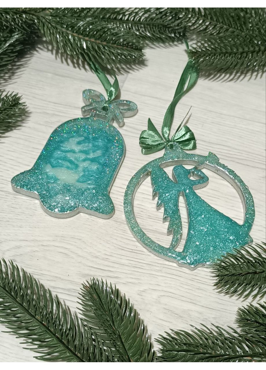 Новогодняя игрушка из эпоксидной смолы ручной работы Набор из 2 Музыка Hand Made (365722477)