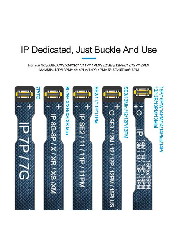 Кабелі для блоків живлення SS-908E з роз'ємами для підключення плат iPhone 7 - 15 / Pro / Plus / Max Sunshine (322707504)