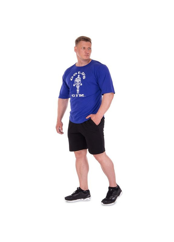 Комбинированная футболка для бодибилдинга gold's gym n007 синий (06508171) FDSO